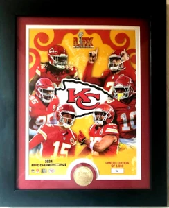 2025 Super Bowl LIX Kansas City Chiefs Team Force Bronze Coin Mint AFC Champions - Picture 1 of 6