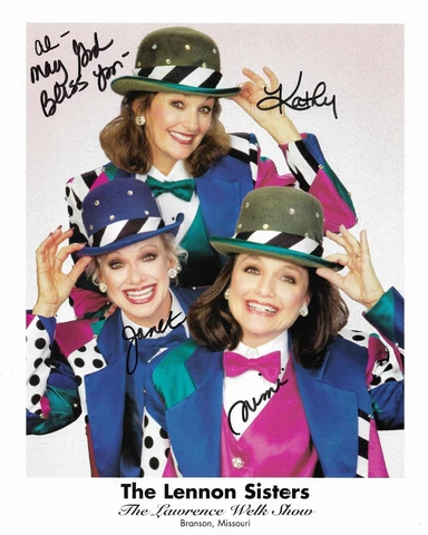 The Lennon Sisters "Lawrence Welk Show" 10x8 Signed  COA 29379 Cover