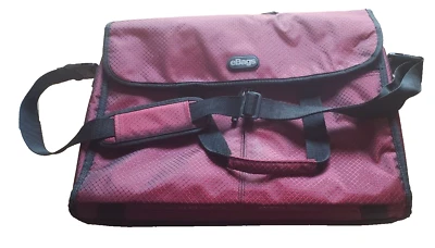 eBags 红色和黑色笔记本电脑包公文包肩带手柄口袋 Int Ext — 第 1/4 张图片