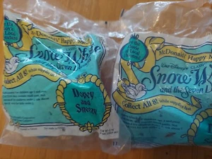 NIP 1992 McDonald's Happy Meal, Snow White, Dopey and Sneezy, Vintage - Picture 1 of 3