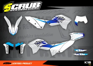 KTM Dekor EXC 125 200 250 300 400 450 530R 2008 2009 2010 2011 Aufkleber SCRUB - Bild 1 von 16