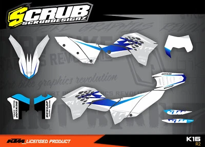 KTM Dekor EXC 125 200 250 300 400 450 530R 2008 2009 2010 2011 Aufkleber SCRUB - Bild 1 von 4