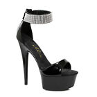 Ellie Shoes 609-Haven 6" Heel Sandal, Black, Size 10