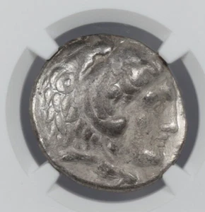 Alexander the Great AR Tetrardrachm Macedon Silver Coin 336-323 BC - NGC Ch F - Picture 1 of 4