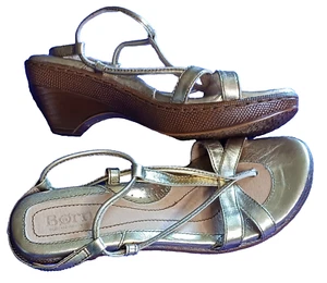 Børn Women's Sandals – Size 7, Goldtone | Stylish & Comfortable Footwear - Picture 1 of 4