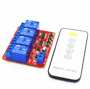 New 12V 4CH Wireless Remote Control Switch Infrared Control Module IR Receiver - Picture 1 of 3