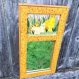 Orange Striped Cats Artisan Mirror - Picture 1 of 4