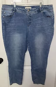 Cato Womens 22W Petite Skinny Ankle Jeans Acid Washed Look Stretch - Picture 1 of 5