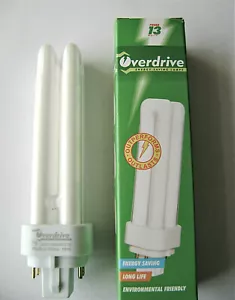 Overdrive 13 Watt 2700K Quad 4 Pin Plug In Warm White G24q-1 base CFL Light Bulb - Picture 1 of 7