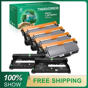 TN660 Toner DR630 Drum For Brother TN-630 MFC-L2700DW HL-2300D DCP-L2540DW LOT - Picture 1 of 18