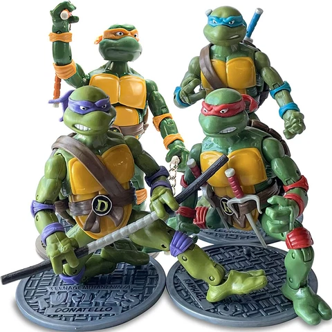 Set of 4 Retro Figurines Ninja Turtles Mutant Teenage Action Figures - TMNT Cover