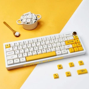 Yellow Bee Milk Keycap PBT XDA Profile 140keys for Cherry MX Mechanical Keyboard - Picture 1 of 9