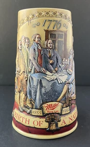 Vintage Miller High Life “Birth of a Nation” 1776 Beer Stein Mug 2nd In Series - Picture 1 of 19