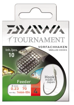 DAIWA Tournament Feederhaken, Vorfachhaken, gebundene Haken, Angelhaken, Top