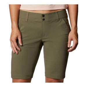 Columbia Saturday Trail Womens Green Outdoor Hiking Trekking Shorts Omni-Shield - Picture 1 of 7