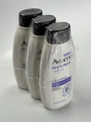 Pack of 3 - Aveeno Stress Relief Body Wash | Lavender Scent | 12 fl oz - Image 1 of 2