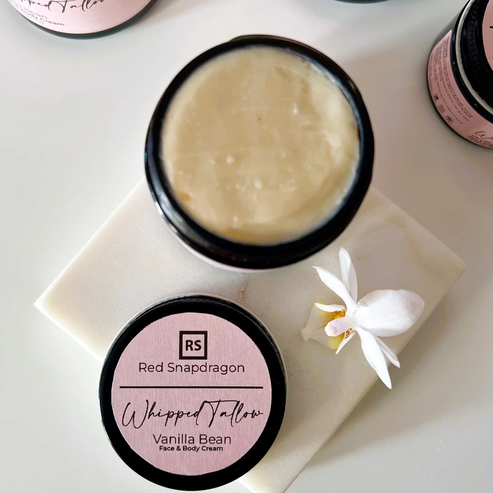 Vanilla Bean Whipped Tallow | Organic All Natural | Whipped Grass Fed Beef Tallo - Image 1 of 4