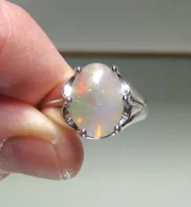 New Natural Solid Crystal Opal Men's Ring In 925 Sterling Silver Size 11.75 - Picture 1 of 11