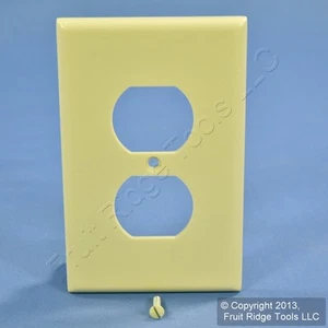 Leviton 80503-I Ivory 1-Gang Duplex Outlet Plastic Midway Wallplate Cover Plate - Bild 1 von 6