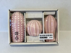 Juego de 3 - Decoración Cactus Rosa Cerámica Ikea SJALSLIGT - NUEVO en Caja - Imagen 1 de 10