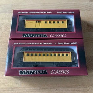 HO Mantua Union Pacific 1890 Wooden Passenger Car 715110 UP Combine New x2 - Picture 1 of 3
