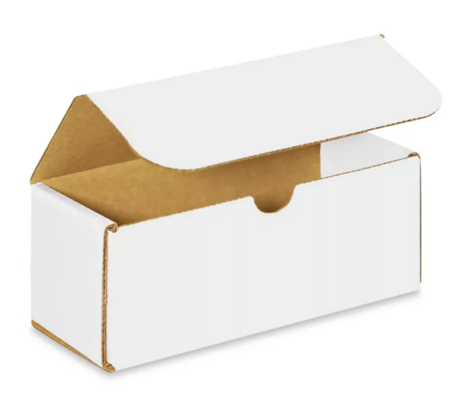 100 - 7 x 3 x 3 White Corrugated Shipping Mailer Packing Box Boxes - Image 1 of 1
