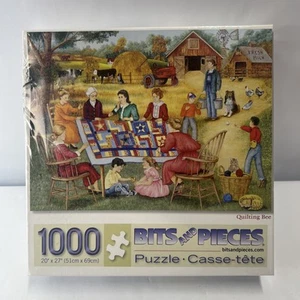NEW Bits & Pieces Quilting Bee Quilt Farm 1000pc Jigsaw Puzzle 20" x 27". Sealed - Picture 1 of 5