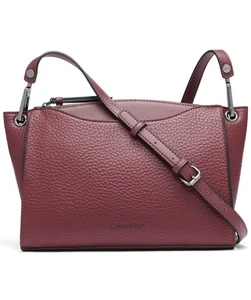 Top Calvin Klein Granato Zip Tracolla Deep Rouge Taglia Unica - Foto 1 di 2