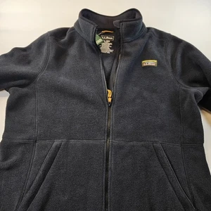 LL Bean Jacket Womens X-LARGE Gray Heather Full Zip Fleece Outdoor Hiking Layer - Picture 1 of 8
