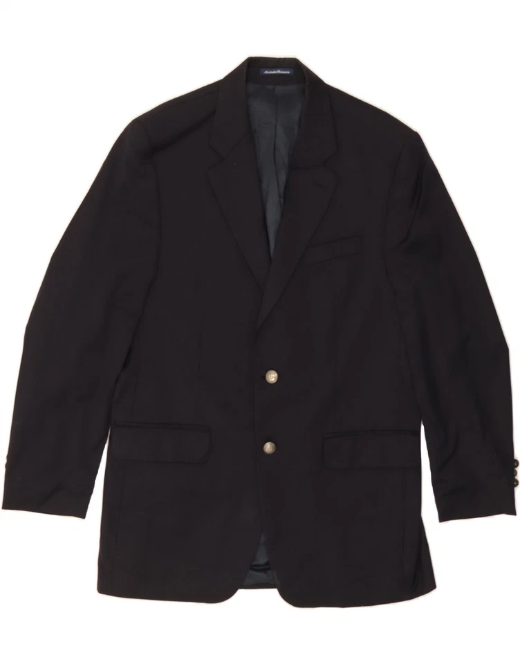 IZOD Mens 2 Button Blazer Jacket UK 40 Large Black Wool DD34 - Image 1 of 4