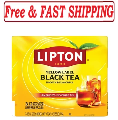 Bolsas de té Lipton, té negro, 312 ct. Foto 1 de 4