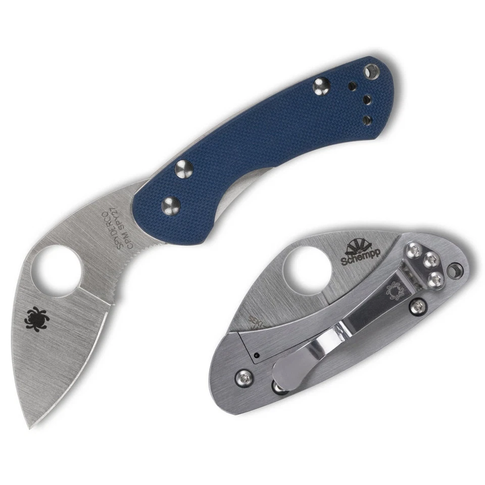 Spyderco Knives Balance C141GPCBL Cobalt Blue G-10 CPM SPY27 Steel Pocket Knife