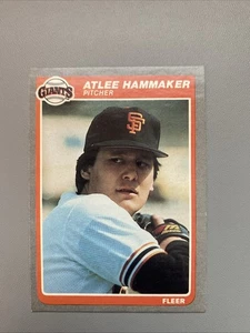 Atlee Hammaker #608 1985 Fleer San Francisco Giants casi nuevo - Imagen 1 de 2