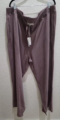 NWT Barefoot Dreams Malibu Brushed Jersey Pants Women 3X Purple Lounge Cozy Soft - Image 1 of 4