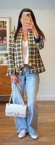 Chanel 2004A Yellow & Purple Tweed Runway Blazer - Picture 1 of 7