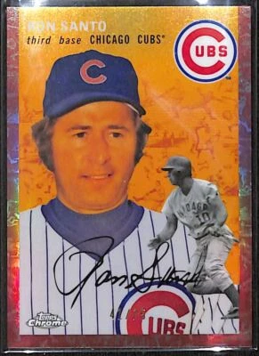 Ron Santo 41/75 2023 Topps Chrome Platinum Rose Gold Toile Chicago Cubs #481 - Image 1 of 2