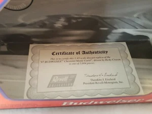 Revell Collection Ricky Craven #25 Budweiser 1997 Monte Carlo 1:24 NIB - Picture 1 of 11