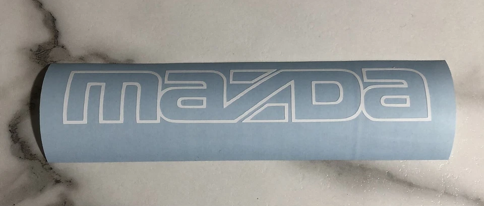 Наклейка с логотипом на передний бампер 90–93 Miata Mazda JDM 6 дюймов X1 дюйм (белый) - Изображение 1 из 1
