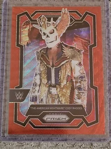 2024 WWE Panini Prizm "The American Nightmare" Cody Rhodes Red Wave #132 - Picture 1 of 2