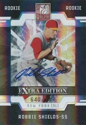 (HCW) 2009 Donruss Elite Extra Edition ROBBIE SHIELDS #/749 Rookie New York - Image 1 of 2