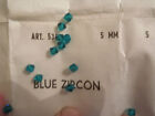 Swarovski 5301 NOS Blue Zirkon 5mm Style 144 bead count Vintage