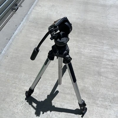 Bogen Manfrotto Aluminum Tripod with 3130 Swivel Tilt Head - Image 1 of 3