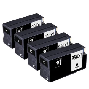 4pk 950XL CN045AN Black Ink for HP OfficeJet Pro 8625 8610 8600 8630 8100 8620 - Picture 1 of 1