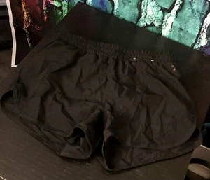 XERSION Girls Running Shorts Size 7/8 Quick-dri Lined Pockets  Black Drawstring - Picture 1 of 5