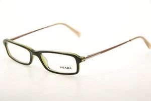 Authentic Prada Glasses VPR04F 5AY-1O1 51mm Brown Green Frames Glasses Italy - Picture 1 of 12