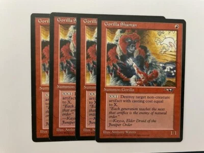 MTG 4X ALLIANCES GORILLA SHAMAN NM MAGIC THE GATHERING #B RED COMMON CREATURE - Image 1 of 4