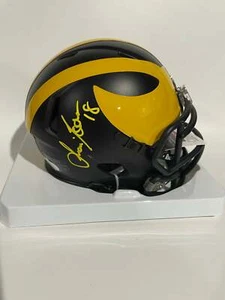 Amani Toomer Autographed Michigan Wolverines Speed Mini Helmet (JSA) - Picture 1 of 1