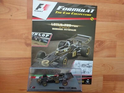 1/43 F1 Formula 1 Auto Collezione - Lotus 72D Emerson Fittipaldi 1972 #5 + Mag - Immagine 1 di 2