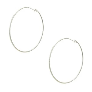 Pendientes de aro de peso pluma Sheila Fajl Lisa en plata - Imagen 1 de 3