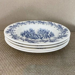 Williams Sonoma England Blue Harvest Soup Salad Bowls (4) - Picture 1 of 7
